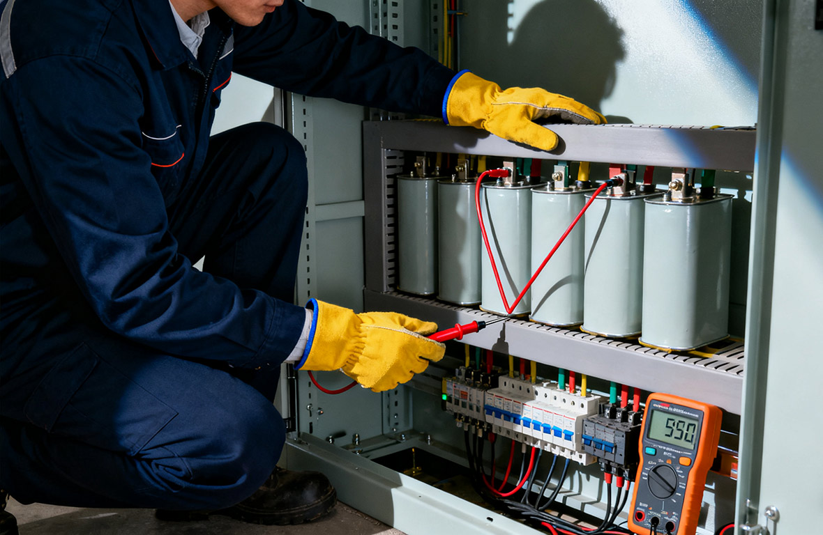 Is er een niet-invasieve manier om de interne gezondheid van stroomcondensatoren te monitoren, zoals hun equivalente serieweerstand (ESR)?