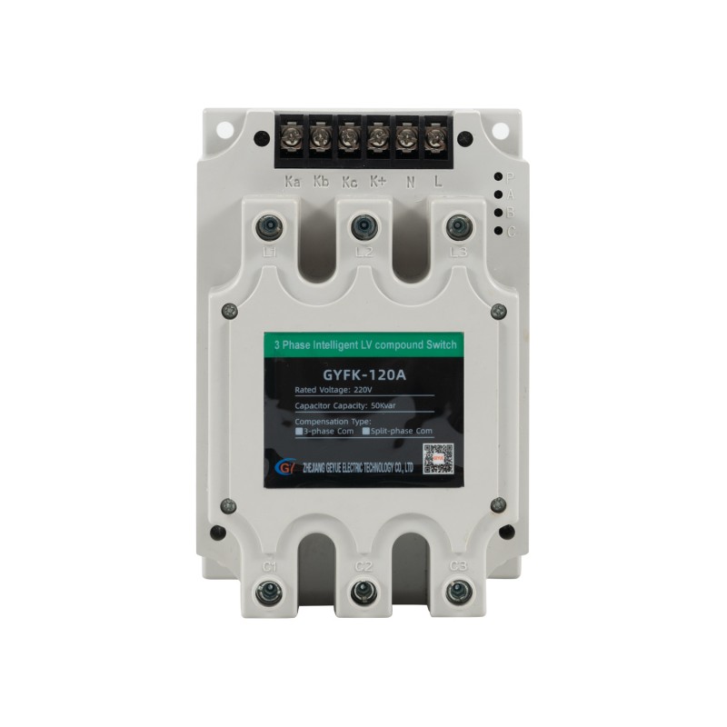 GYFK-120A 220V 50KVAR SLICT-FASE COMPENSATIE Driefasige intelligente lage spanningsverbindingsschakelaar