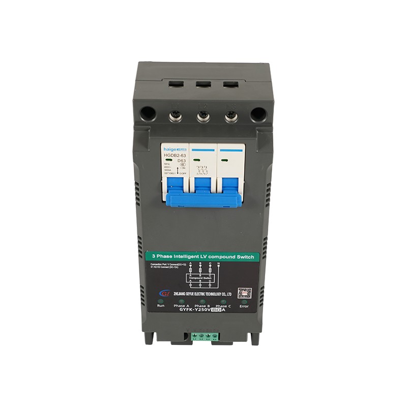 GYFK-Y250V Split-fase compensatie MCB DZ47 Driefasige intelligente lage spanningsverbindingsschakelaar